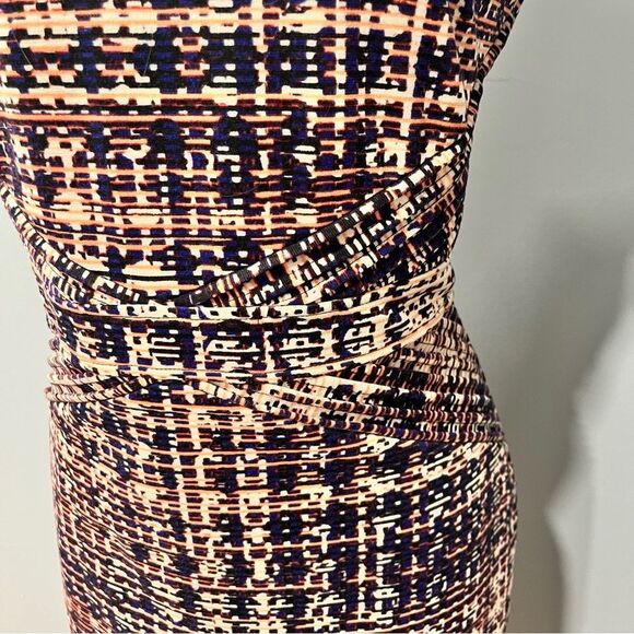 Ellen Tracy Tweed Print Short Sleeve Ponte Knit Sheath Dress Size 8 - Picture 6 of 9